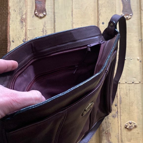 70s VINTAGE ETIENNE AIGNER BRAND 100% LEATHER BRIEFCASE WORK SLIM SHOULDER BAG - Picture 7 of 7